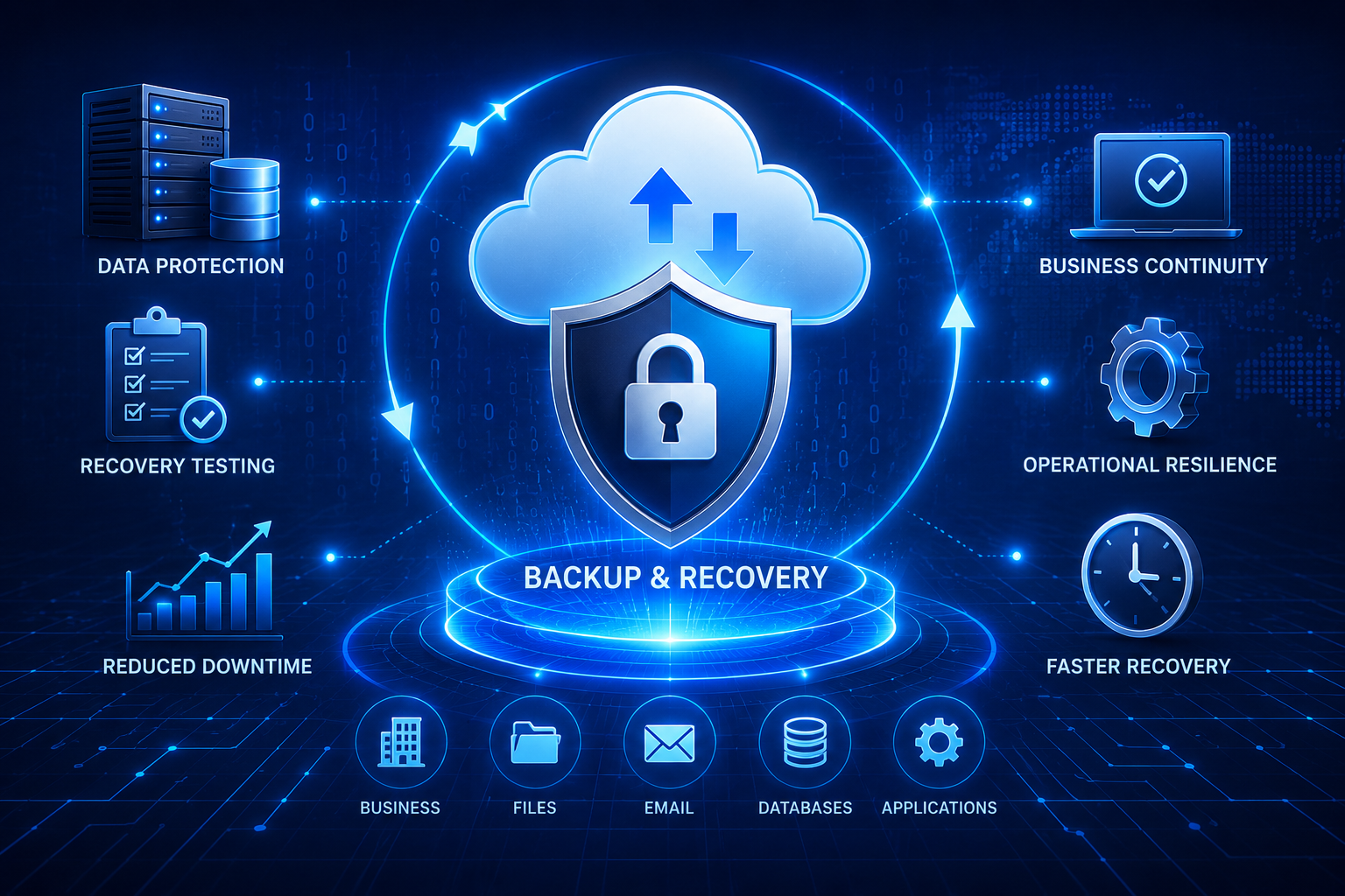 Cloud backup, recovery readiness, and business continuity infrastructure